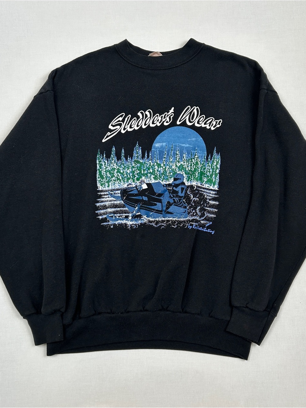 Vintage Sledders Wear 90s Black Crewneck
